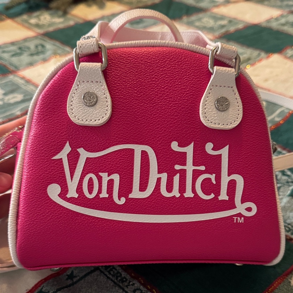 Hot Pink Mini Bowling Bag - Von Dutch Woman - Picture 2 of 9